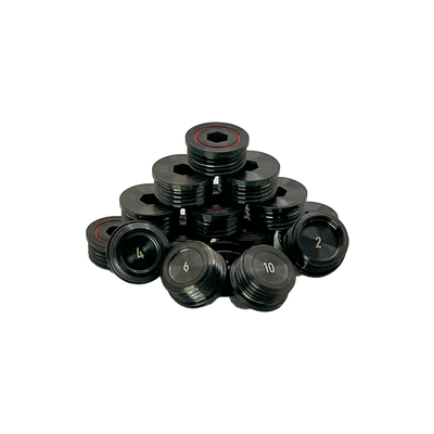 Movable swing weights available in 2g, 4g, 6g, 8g and 10g